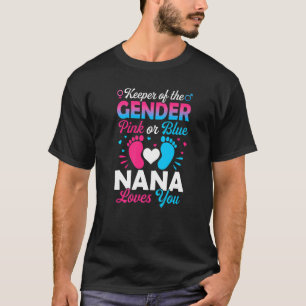 Baby Gender zeigt Dusche rosa oder blaue Nana-Lieb T-Shirt