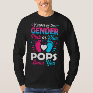 Baby Gender zeigt Dusche rosa oder blaue Pop Liebe T-Shirt