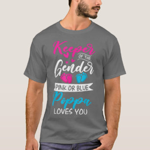 Baby Gender zeigt Dusche rosa oder blaue Poppa Lie T-Shirt