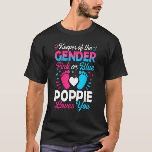 Baby Gender zeigt Dusche Rosa oder blaue Poppie Li T-Shirt