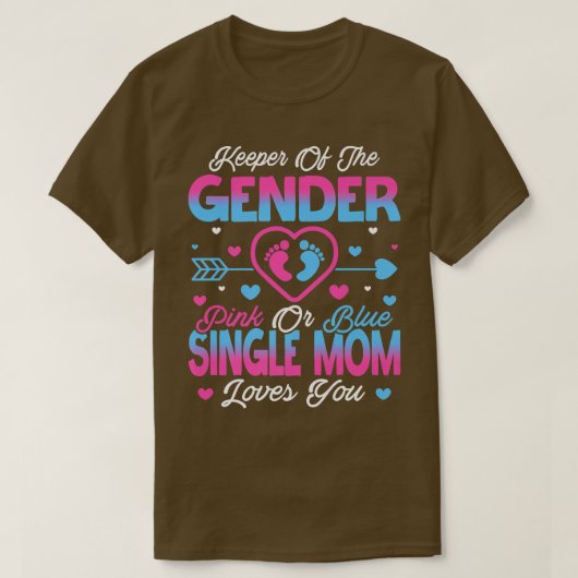 Baby Gender zeigt Dusche Rosa oder Blauer Single M T-Shirt (Design vorne)