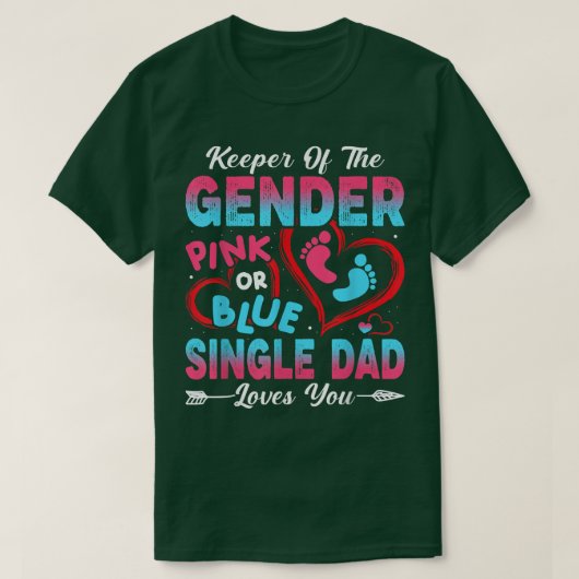 Baby Gender zeigt Dusche Rosa oder Blauer Single V T-Shirt (Design vorne)