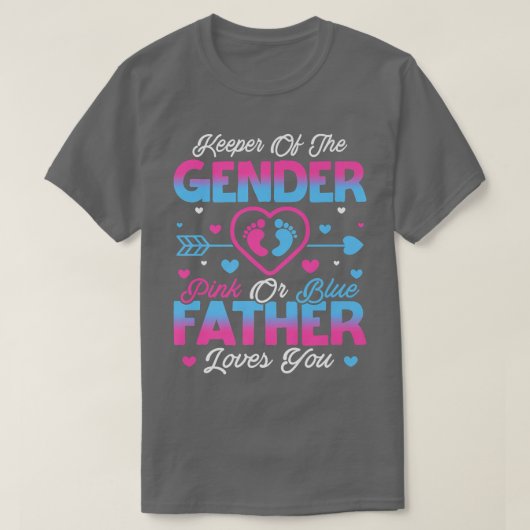 Baby Gender zeigt Dusche Rosa oder Blauer Vater Li T-Shirt (Design vorne)