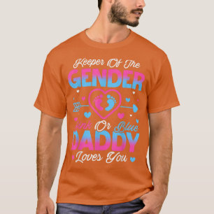 Baby Gender zeigt Dusche Rosa oder Blue Daddy Lieb T-Shirt