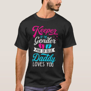 Baby Gender zeigt Dusche Rosa oder Blue Daddy Lieb T-Shirt