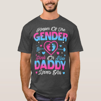 Baby Gender zeigt Dusche Rosa oder Blue Daddy Lieb T-Shirt