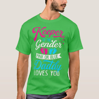 Baby Gender zeigt Dusche Rosa oder Blue Daddy Lieb T-Shirt