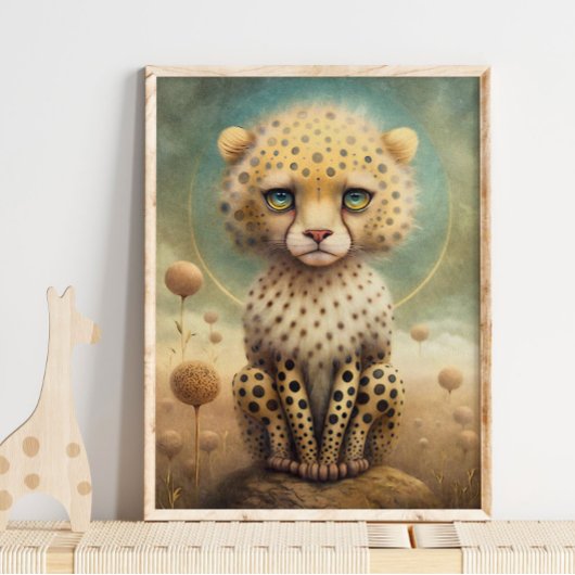 Baby Gepard geschlechtsneutral | Gepard-Wandbild Poster