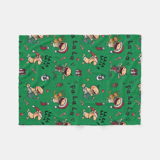 Baby-Gesang-Lied-Muster Fleecedecke (Vorderseite (Horizontal))