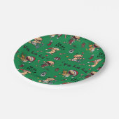 Baby-Gesang-Lied-Muster Pappteller (Schrägansicht)