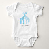 Baby-Geschenk - Baby-Giraffe Twins-Shirt Baby Strampler (Vorderseite)