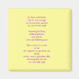 Baby-Geschenk danken Ihnen Magnet