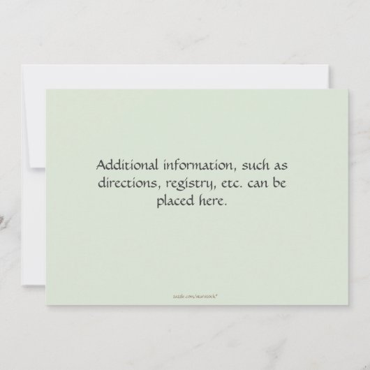 Baby-Geschenk-Grün Einladung (Rückseite)