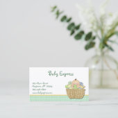 Baby-Geschenk-Korb-Visitenkarte Visitenkarte (Stehend Vorderseite)