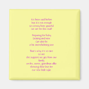 Baby Geschenk Vielen Dank Magnet