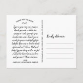 Baby Geschenkdusche Vielen Dank 4 Foto Collage Postkarte (Rückseite)