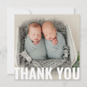 Baby Geschenke Twins Vielen Dank, dass Sie Neugebo Dankeskarte (Vorderseite)