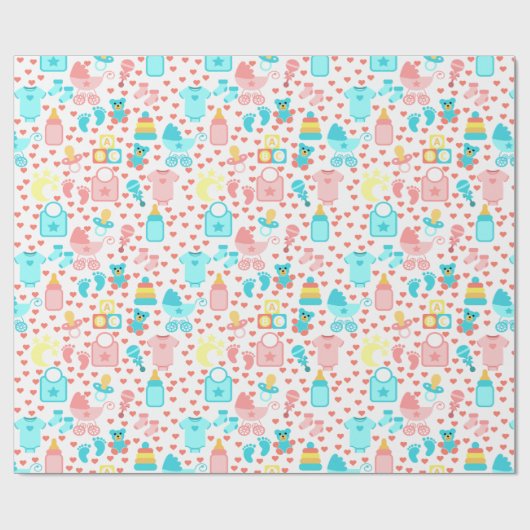 Baby Geschenkpapier (Flach)