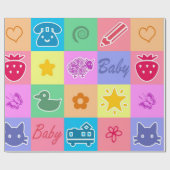 Baby Geschenkpapier (Flach)