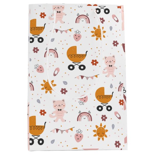 Baby Geschenktasche für Babydusche Mittlere Geschenktüte (Vorderseite)