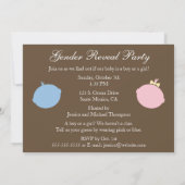 Baby-Geschlecht decken Party Einladung auf (Rückseite)