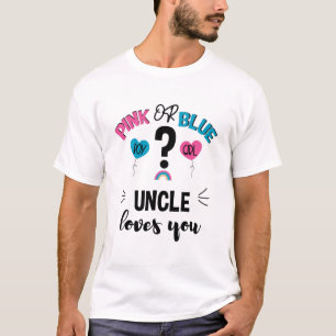 Baby Geschlecht Enthüllung Rosa Oder Blau Onkel Li T-Shirt