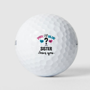 Baby Geschlecht Enthüllung Rosa Oder Blau Schweste Golfball