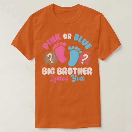 Baby Geschlecht offenbart Party rosa oder blauer B T-Shirt (Design vorne)