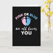 Baby Geschlecht zeigen Ideen rosa oder blau wir al Karte (Gelbe Blume)