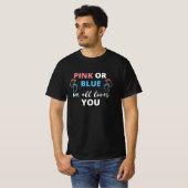 Baby Geschlecht zeigen Ideen rosa oder blau wir al T-Shirt (Vorne ganz)