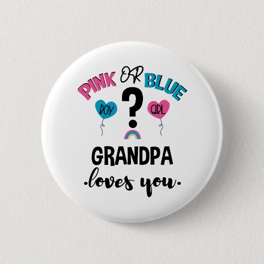 Baby Geschlecht zeigen rosa oder blaue Grandpa-Lie Button (Vorderseite)