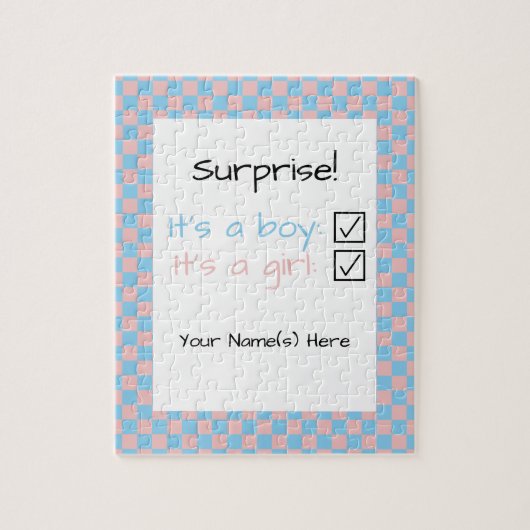 Baby-Geschlechts-Überraschung Puzzle (Vertikal)