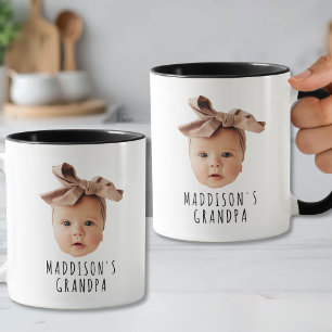 Baby-Gesicht Foto Benutzerdefinierter Opa Tasse