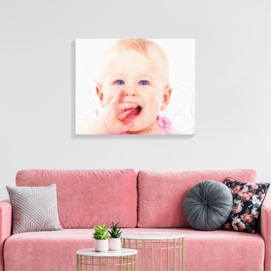 Baby Gesicht! Leinwanddruck (Insitu (Wohnzimmer))