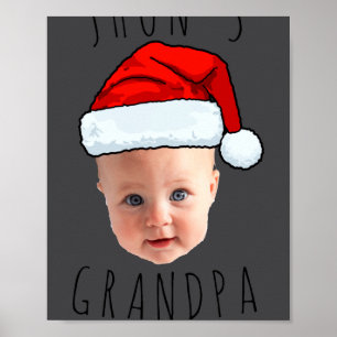Baby-Gesicht Santa Hut Weihnachtsfoto Poster