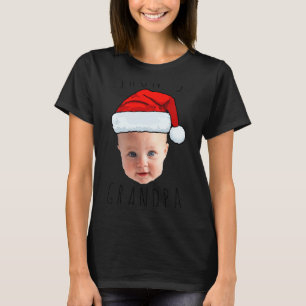 Baby-Gesicht Santa-Hut Weihnachtsfoto T-Shirt