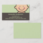 Baby-Gesichts-Grün u. Brown-Visitenkarten Visitenkarte (Vorne/Hinten)