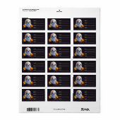 Baby Ghost Creepy Niedlich Halloween Charakter Adressaufkleber (Vorne)