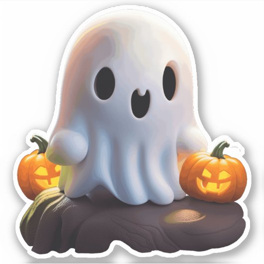 Baby Ghost Creepy Niedlich Halloween Charakter Aufkleber (Vorderseite)