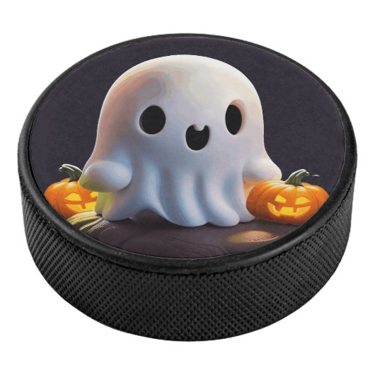 Baby Ghost Creepy Niedlich Halloween Charakter Eishockey Puck (3/4)