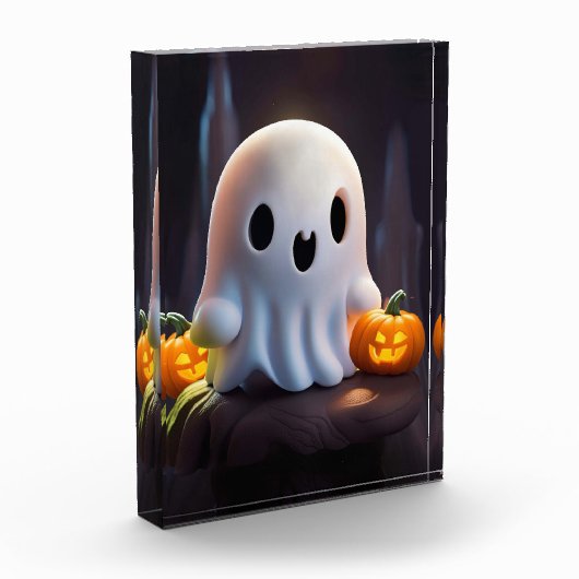 Baby Ghost Creepy Niedlich Halloween Charakter Fotoblock (Links)