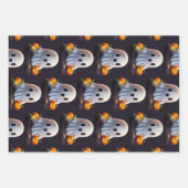 Baby Ghost Creepy Niedlich Halloween Charakter Geschenkpapier Set (Vorderseite)