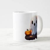 Baby Ghost Creepy Niedlich Halloween Charakter Jumbo-Tasse (Vorderseite Rechts)