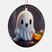 Baby Ghost Creepy Niedlich Halloween Charakter Keramik Ornament (Links)