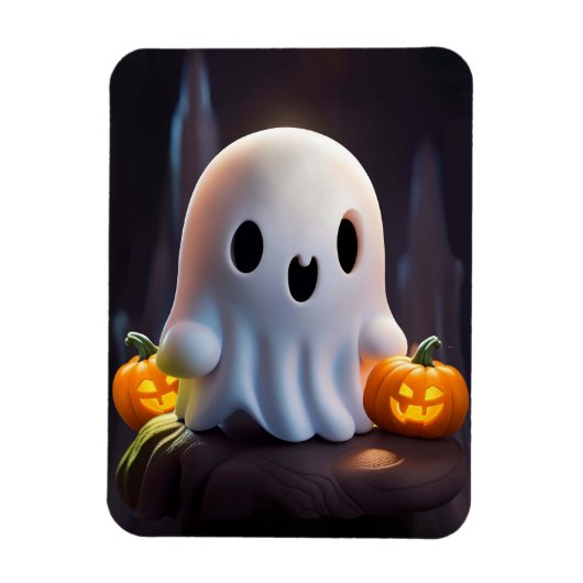 Baby Ghost Creepy Niedlich Halloween Charakter Magnet (Vertikal)