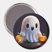 Baby Ghost Creepy Niedlich Halloween Charakter Magnet (Vorderseite/Rückseite)