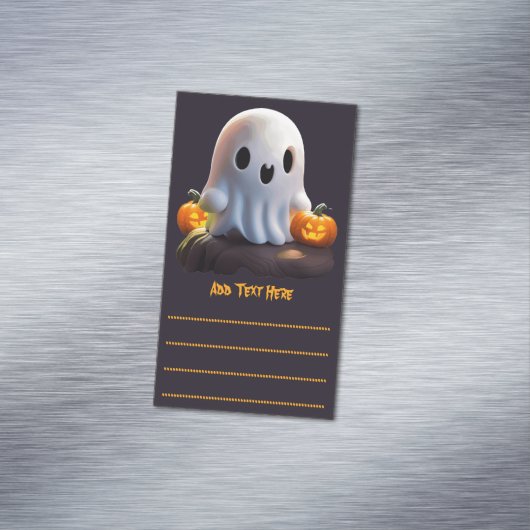 Baby Ghost Creepy Niedlich Halloween Charakter Magnetische Visitenkarte (Beispiel)