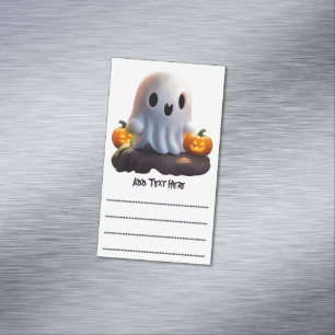 Baby Ghost Creepy Niedlich Halloween Charakter Magnetische Visitenkarte
