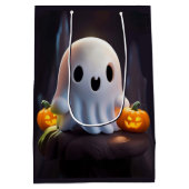 Baby Ghost Creepy Niedlich Halloween Charakter Mittlere Geschenktüte (Rückseite)