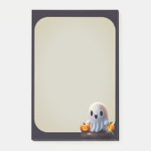 Baby Ghost Creepy Niedlich Halloween Charakter Post-it Klebezettel (Vorderseite)